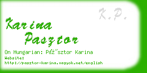 karina pasztor business card